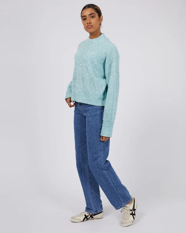 Silent Theory Eden Knit Jumper Seafoam