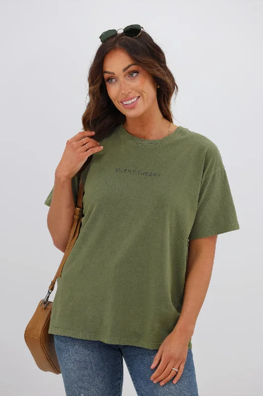 Silent Theory Logo Tee Khaki