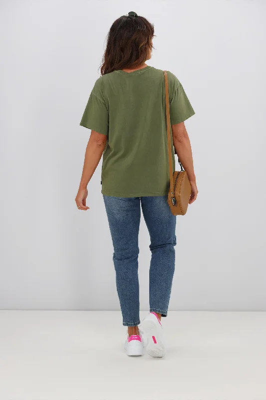 Silent Theory Logo Tee Khaki