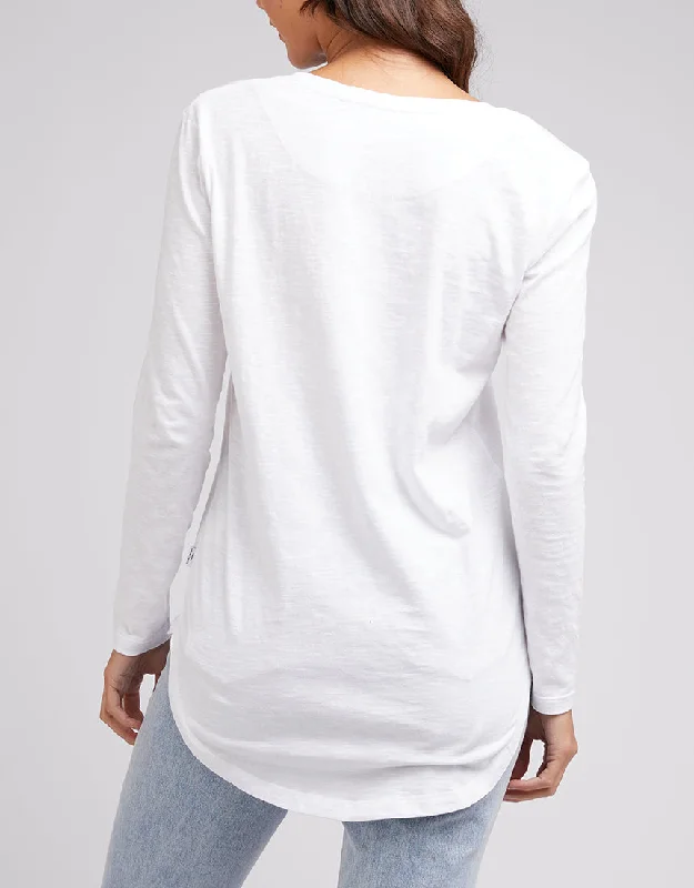 Silent Theory Marvelous L/S Tee White