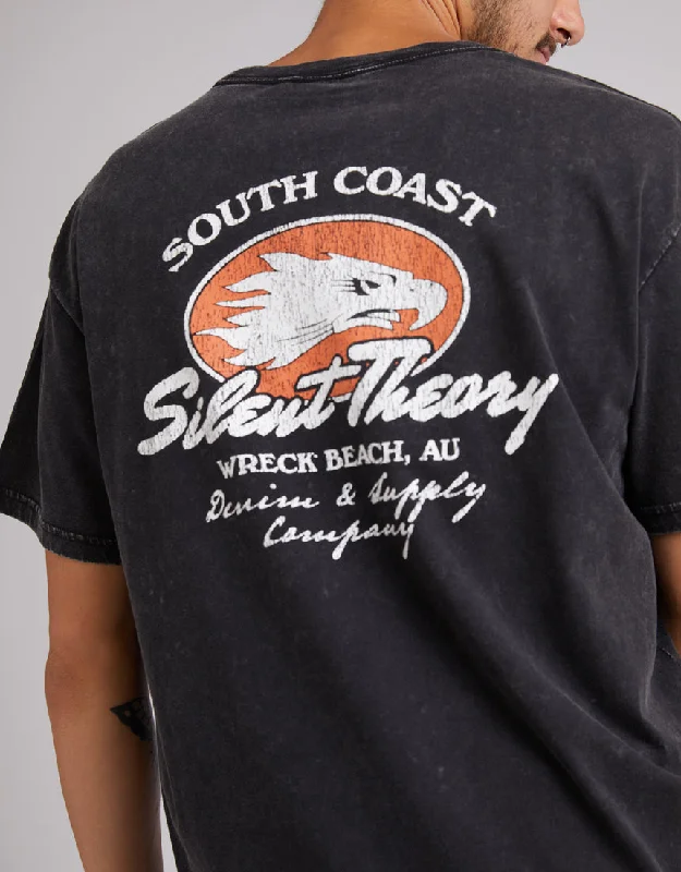 Silent Theory Mens Flight Eagle Tee Washed Black