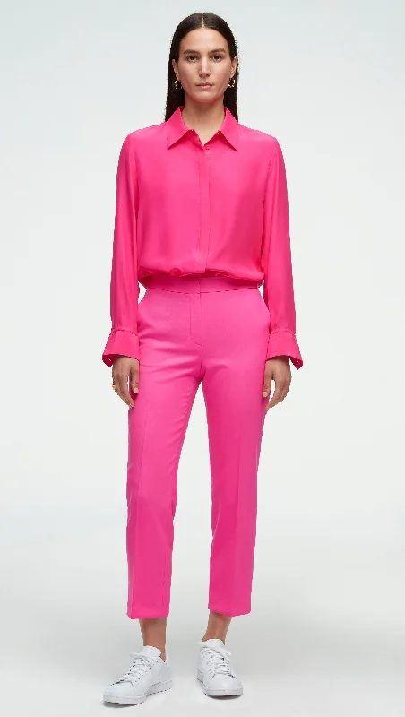 Supermajority Trouser in Seasonless Wool | Bright Pink