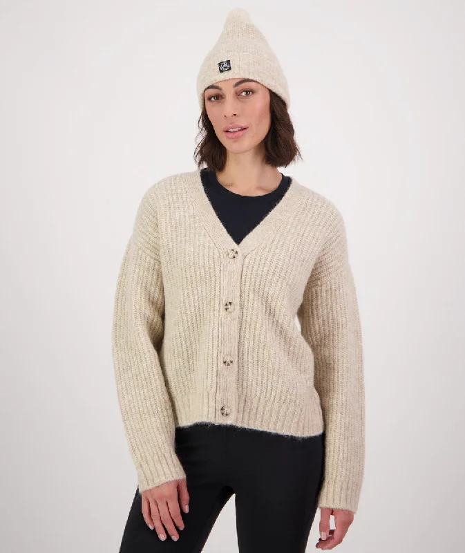 Swanndri Dawson Mohair Crop Cardigan Sandshell