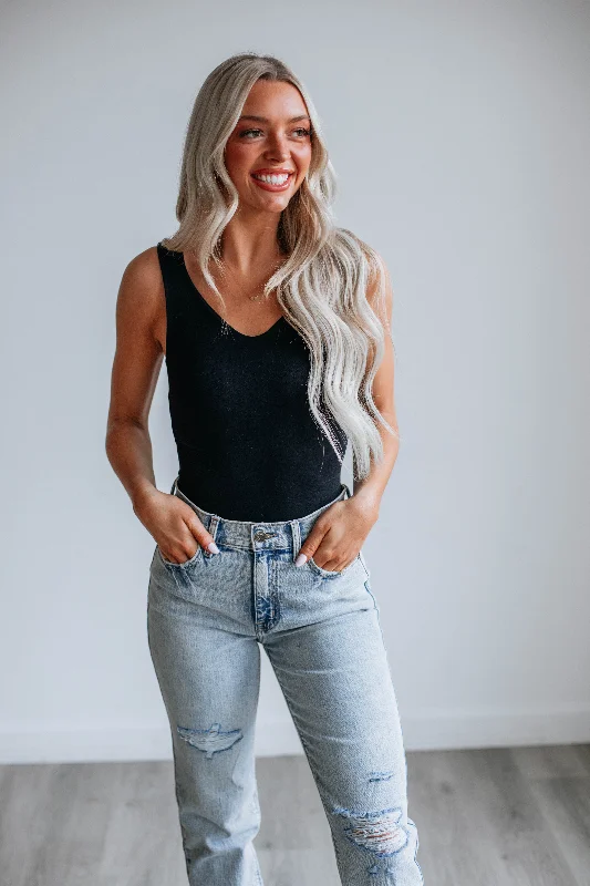 Sweet & Simple Bodysuit - Black