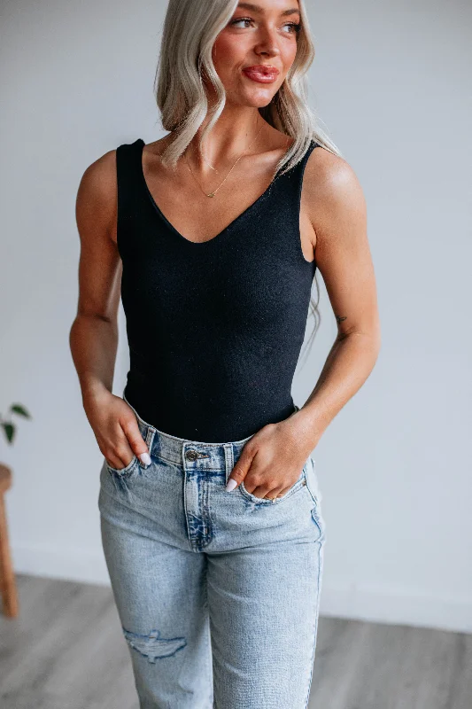 Sweet & Simple Bodysuit - Black