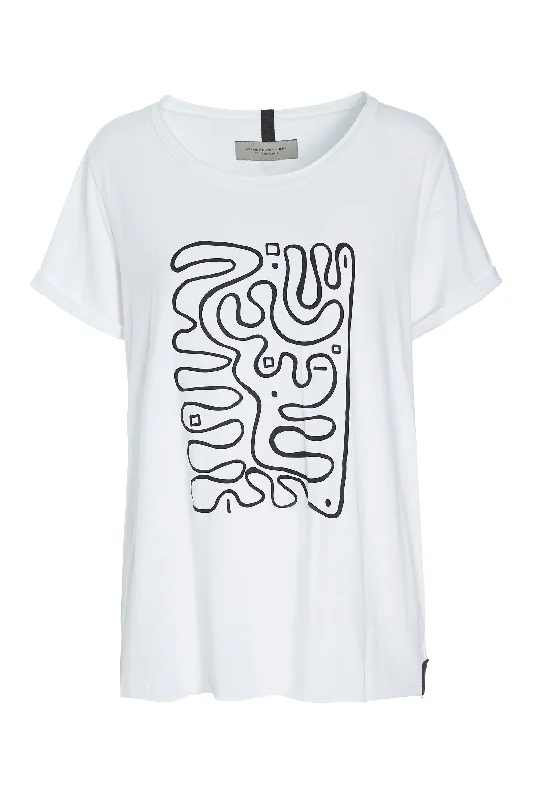 T-SHIRT WITH PRINT - 96063 - WHITE