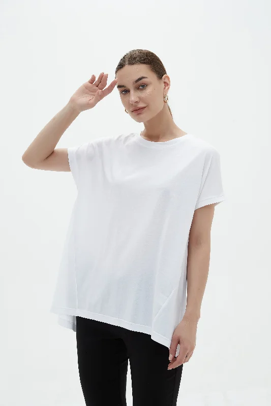 Tirelli Longline Crewneck Tee White