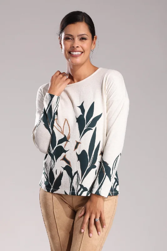 Border print Warm Touch Top | GARDEN BORDER | 4397ZZ