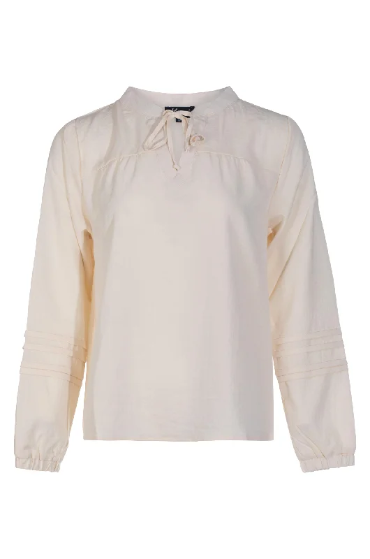 Soft Drape nehru collar Top | IVORY | 8802ZZ