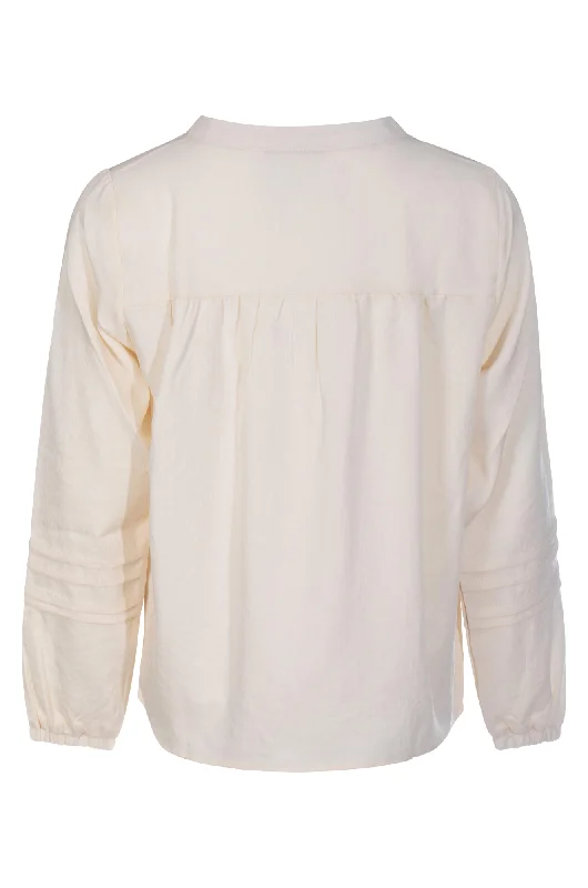 Soft Drape nehru collar Top | IVORY | 8802ZZ