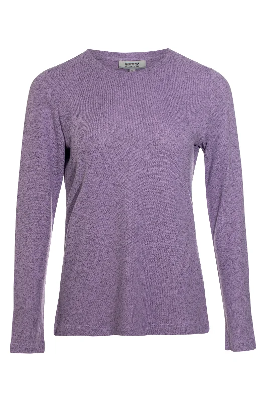 Plain Marle Warm Touch Top | LILAC MARLE | 7925ZZ