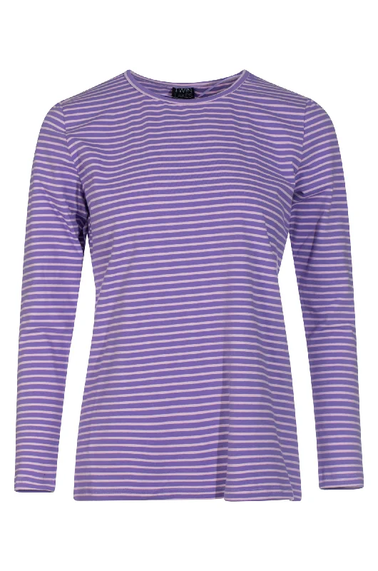 Crew neck Stripe Top | LILAC PINK | 6561ZZ