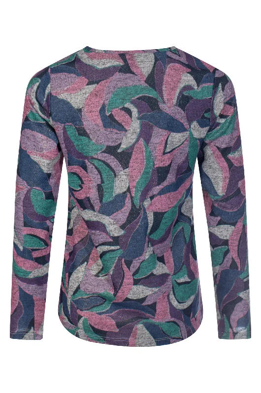 Fancy Warm Touch Top | Lilac Pink Leaf | 4393ZZ