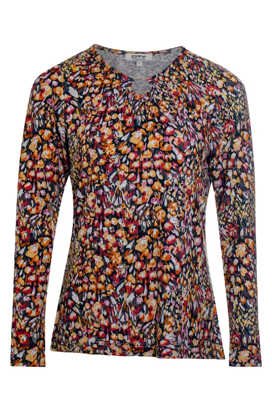 Printed Warm Touch Top | Spice Navy Mini Floral | 7906ZZ