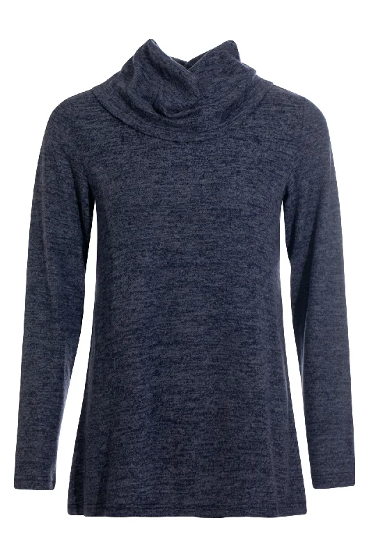 Soft Warm Touch Cowl neck Tunic | INDIGO | 6363ZZ