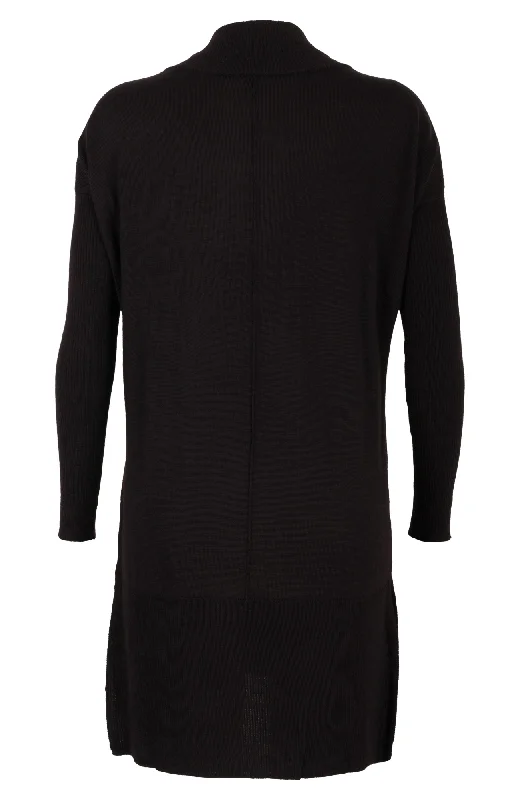 Merino Blend V neck Tunic | BLACK | 0813ZZ