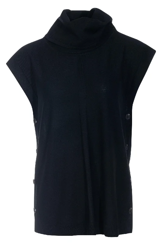 Touch of Wool Cowl neck Tunic | Black | 6342ZZ