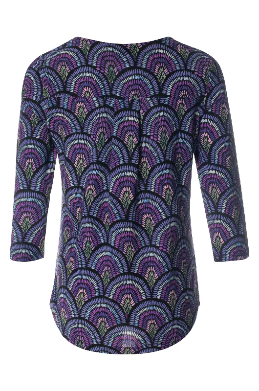 Printed Slinky Tunic | PURPLE MOSAIC | 7404ZZ