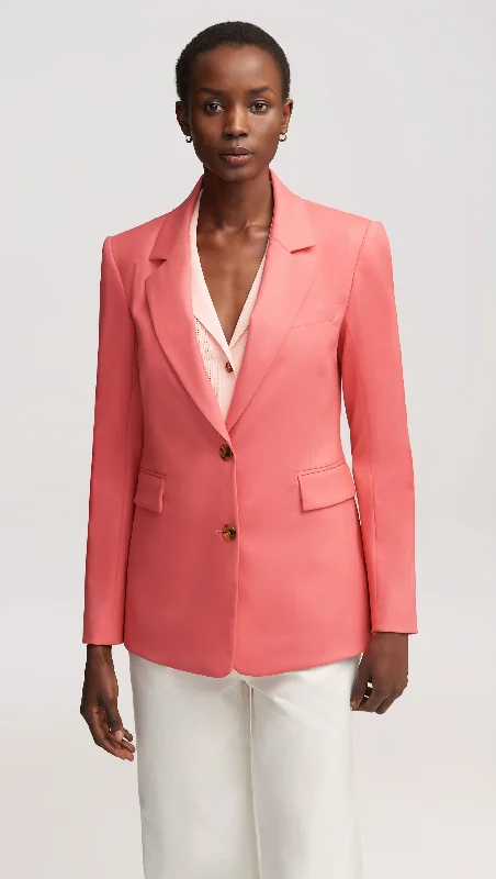 Two-Button Blazer in Seasonless Wool | Salmon