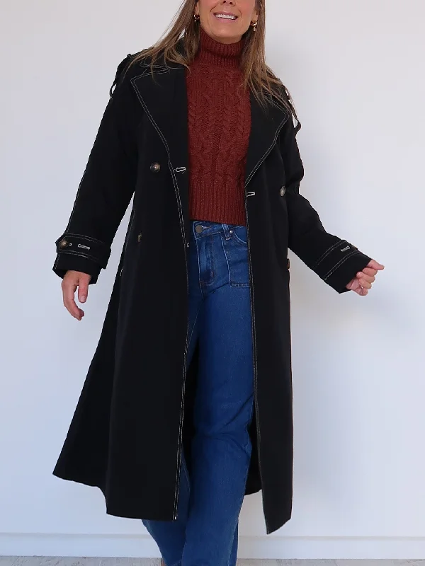 Whitney Trench Coat - Black