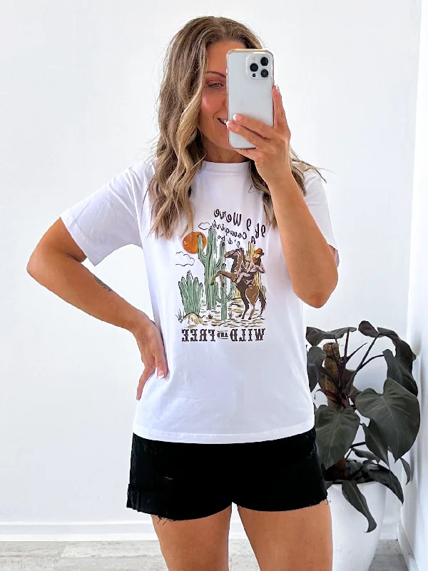 Wild and Free Tee - White