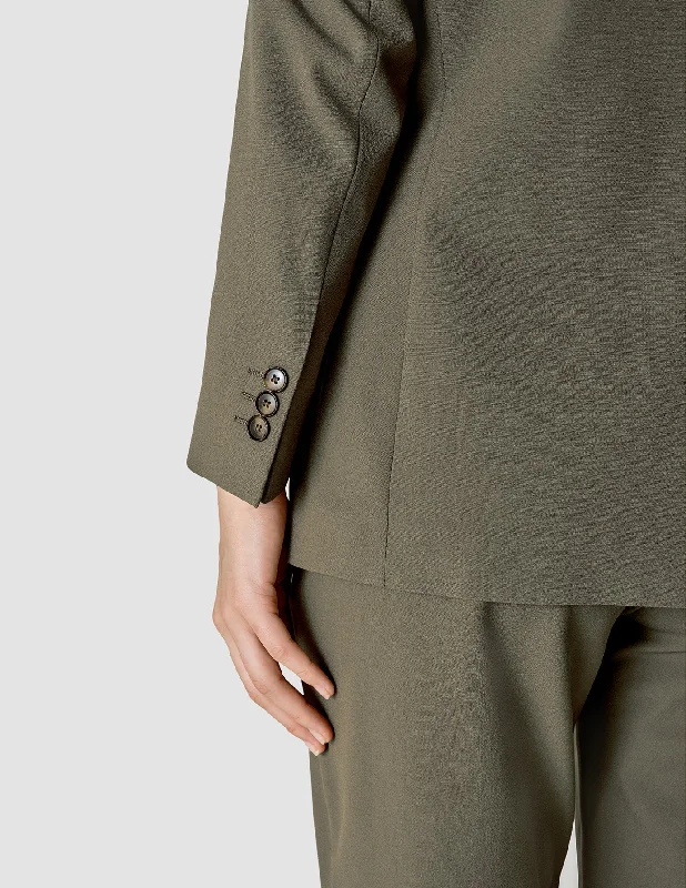 Essential Blazer Dark Olive