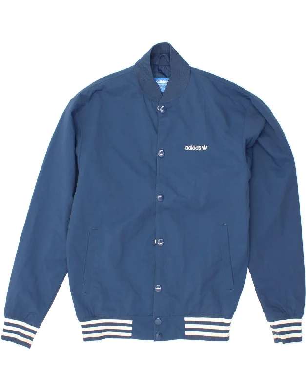 Men's Coats with Patchwork DesignsADIDAS Mens Bomber Jacket UK 36 Small Navy Blue Polyester Men's Coats with Patchwork DesignsADIDAS Mens Bomber Jacket UK 36 Small Navy Blue Polyester
