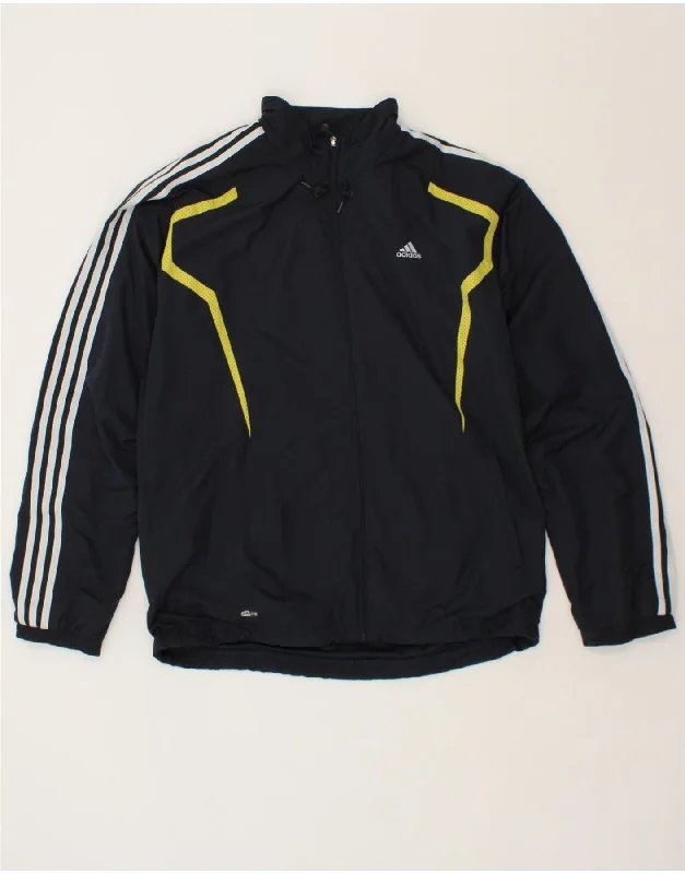 Men's Coats for Snowy WeatherADIDAS Mens Climalite Hooded Rain Jacket UK 40 Large Navy Blue Polyester Men's Coats for Snowy WeatherADIDAS Mens Climalite Hooded Rain Jacket UK 40 Large Navy Blue Polyester