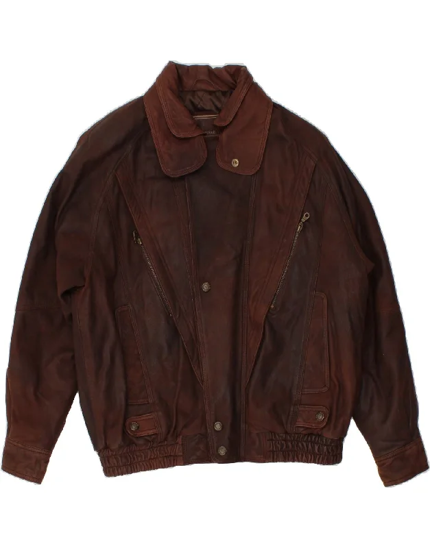 Men's Coats for Winter CampingANGELO LITRICO Mens Leather Jacket IT 46 Small Brown Leather Men's Coats for Winter CampingANGELO LITRICO Mens Leather Jacket IT 46 Small Brown Leather