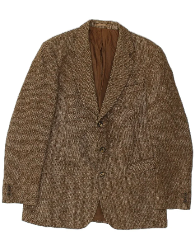 Men's Coats Made in the USAAQUASCUTUM Mens 3 Button Blazer Jacket UK 42 XL Brown