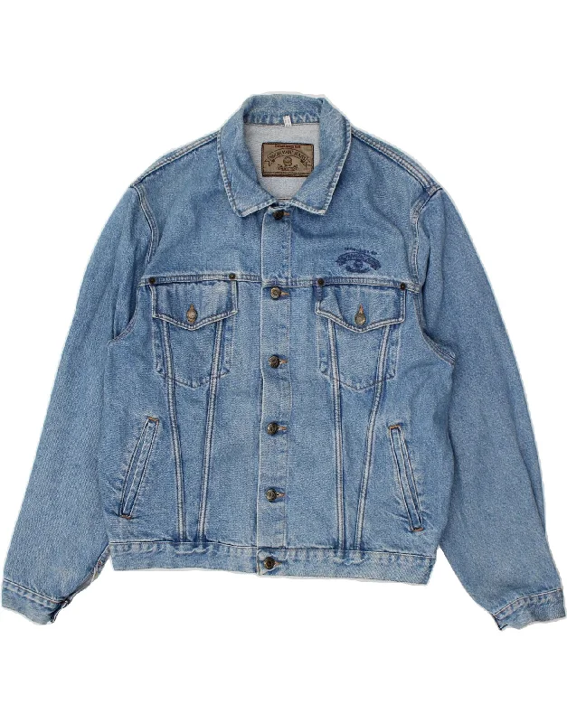 Men's Coats with Relaxed FitsARMANI JEANS Mens Denim Jacket UK 40 Large Blue