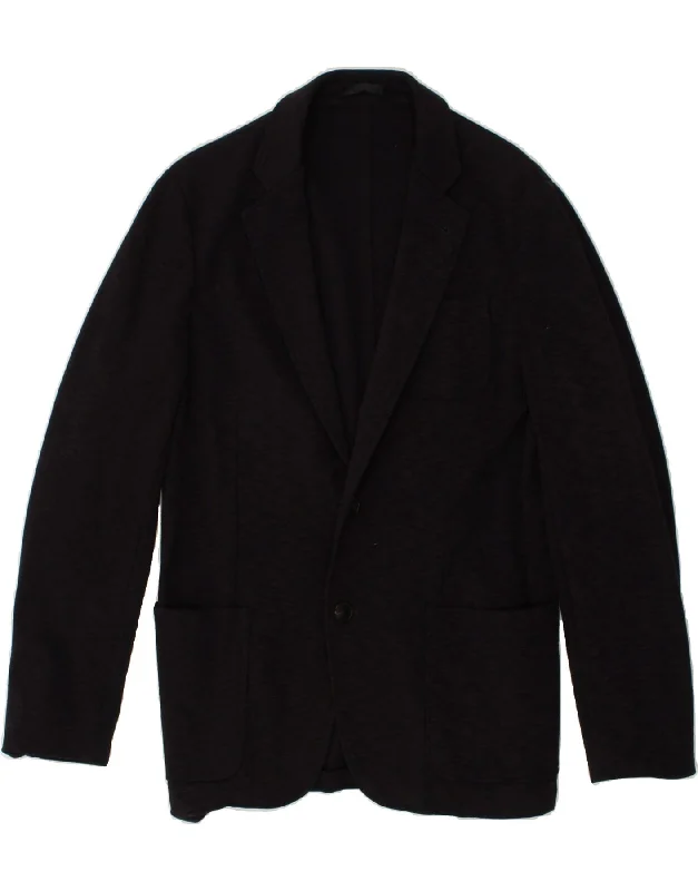 Men's Coats with Adjustable SleevesARMANI Mens 2 Button Blazer Jacket IT 50 Large Navy Blue Flecked Viscose Men's Coats with Adjustable SleevesARMANI Mens 2 Button Blazer Jacket IT 50 Large Navy Blue Flecked Viscose