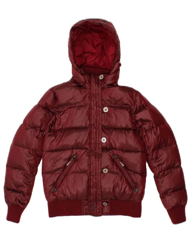 Men's Coats for Outdoor ActivitiesBARBOUR Mens Hooded Padded Jacket UK 12 Medium Burgundy