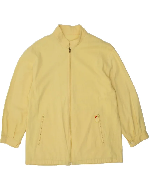 Men's Coats for Short MenBRUNIK Mens Bomber Jacket IT 50 Large Yellow Cotton