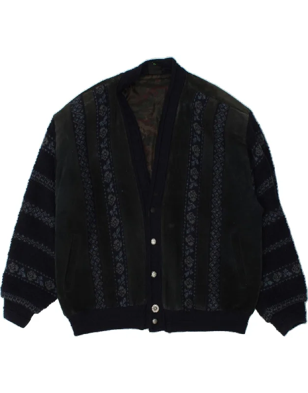 Men's Coats with Adjustable HemsC&A Mens Knit Bomber Jacket UK 42 XL Navy Blue Fair Isle Acrylic Men's Coats with Adjustable HemsC&A Mens Knit Bomber Jacket UK 42 XL Navy Blue Fair Isle Acrylic