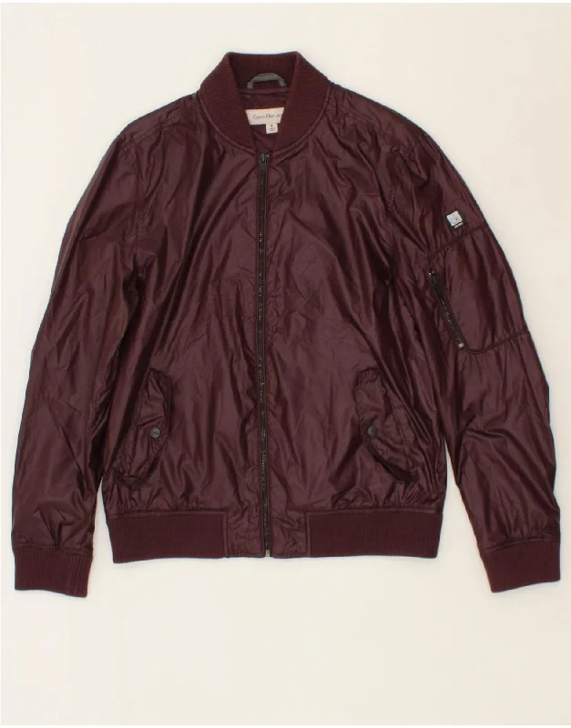Men's Coats with VentilationCALVIN KLEIN JEANS Mens Bomber Jacket UK 38 Medium Purple Polyester Men's Coats with VentilationCALVIN KLEIN JEANS Mens Bomber Jacket UK 38 Medium Purple Polyester