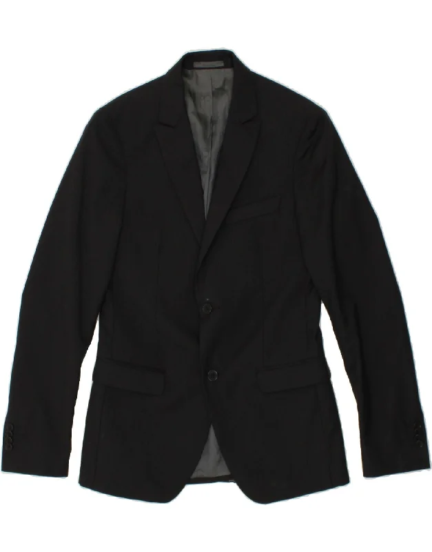 Men's Coats for Short MenCALVIN KLEIN Mens 2 Button Blazer Jacket IT 48 Medium Black Wool Men's Coats for Short MenCALVIN KLEIN Mens 2 Button Blazer Jacket IT 48 Medium Black Wool
