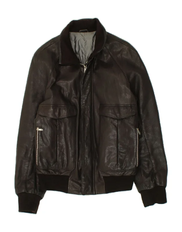Men's Coats for Mild WeatherCERRUTI 1881 Mens Leather Jacket IT 48 Medium Brown Leather Men's Coats for Mild WeatherCERRUTI 1881 Mens Leather Jacket IT 48 Medium Brown Leather