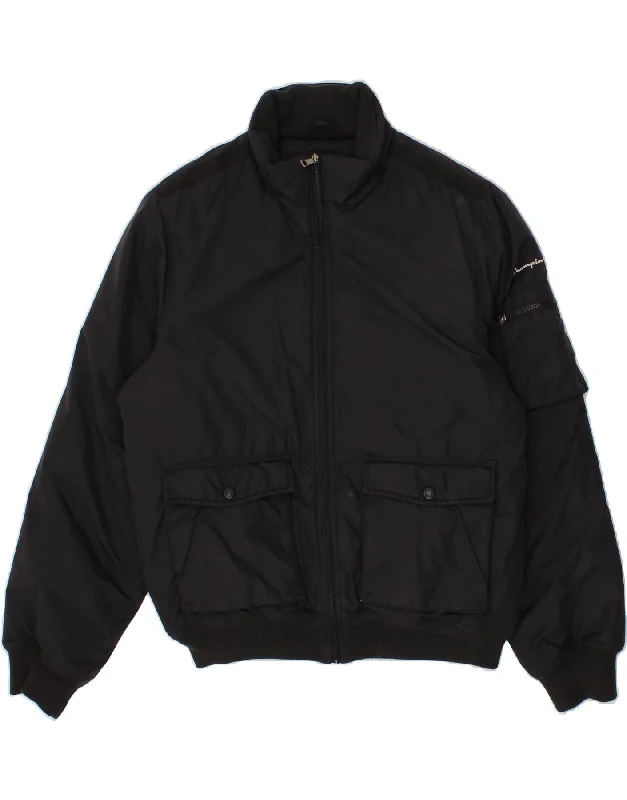 Men's Coats for Casual WearCHAMPION Mens Padded Jacket UK 40 Large Black Polyamide
