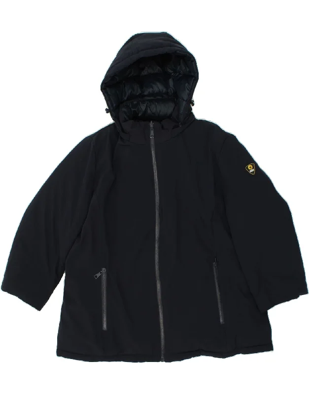 Warm Men's Down JacketsCIESSE PIUMINI Mens Hooded Reversible Jacket IT 56 3XL Navy Blue