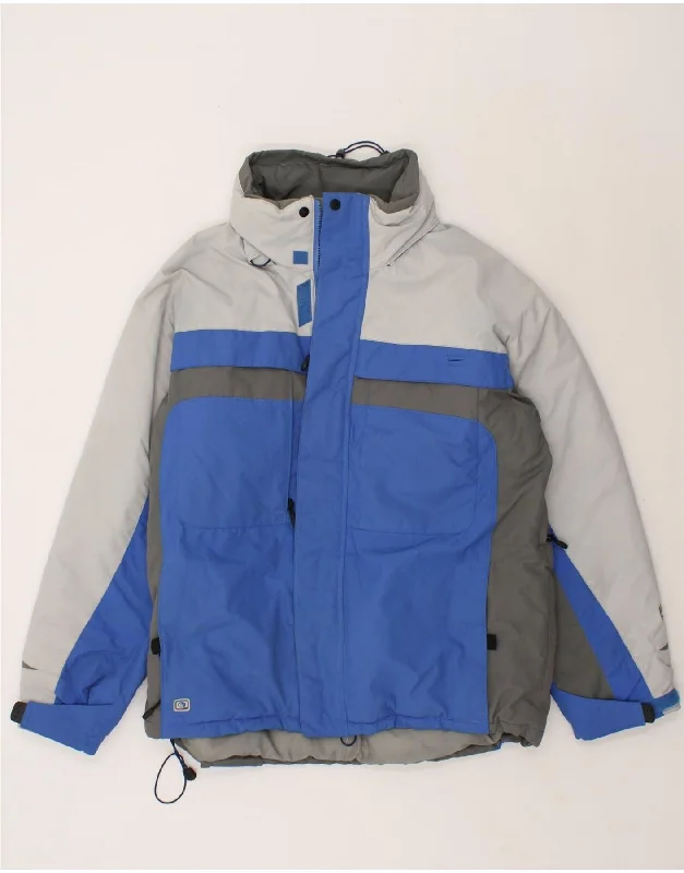 Men's Coats with Breathable FabricCOLUMBIA Mens Padded Jacket UK 40 Large Blue Colourblock Nylon
