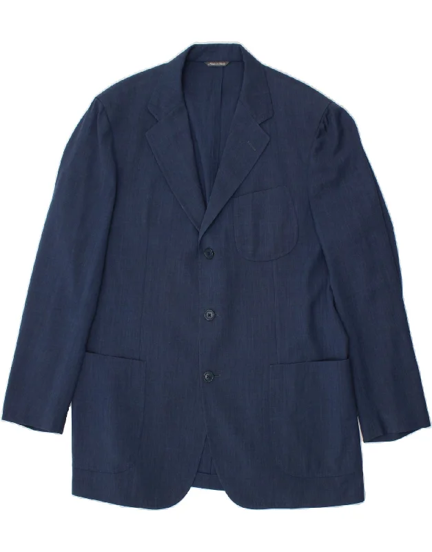 Men's Coats for SpringCONCILIO Mens 3 Button Blazer Jacket IT 54 2XL Blue Wool