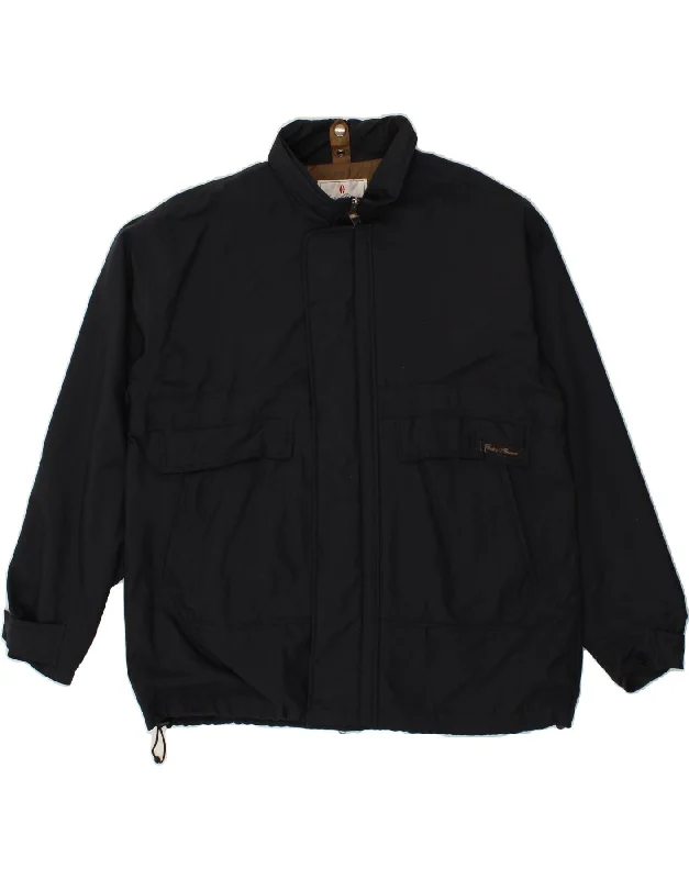 Men's Coats for Snowy WeatherCONTE OF FLORENCE Mens Windbreaker Jacket UK 42 XL Black Nylon Men's Coats for Snowy WeatherCONTE OF FLORENCE Mens Windbreaker Jacket UK 42 XL Black Nylon