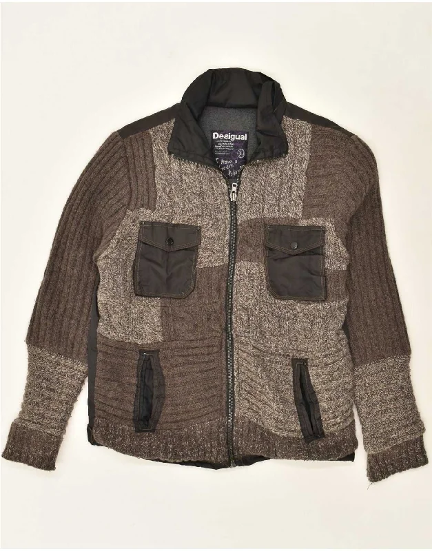 Men's Coats for Winter SportsDESIGUAL Mens Utility Jacket UK 40 Large Brown Colourblock Nylon Men's Coats for Winter SportsDESIGUAL Mens Utility Jacket UK 40 Large Brown Colourblock Nylon