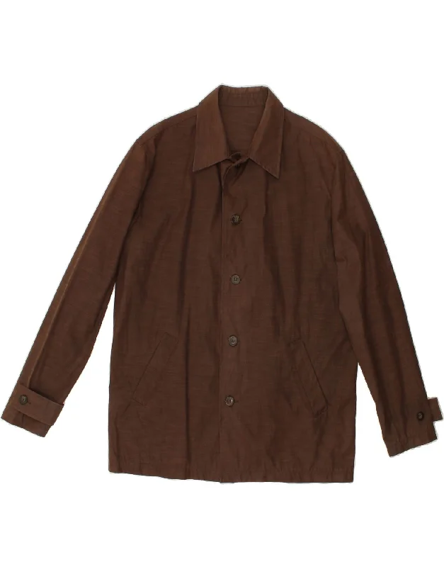 Men's Coats with ButtonsDOLCE & GABBANA Mens Bomber Jacket IT 48 Medium Brown Flecked Cotton
