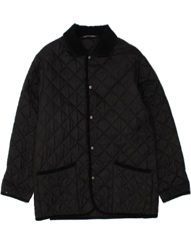 Weather-Resistant Men's CoatsFERREA Mens Quilted Jacket UK 38 Medium Black Polyamide Weather-Resistant Men's CoatsFERREA Mens Quilted Jacket UK 38 Medium Black Polyamide
