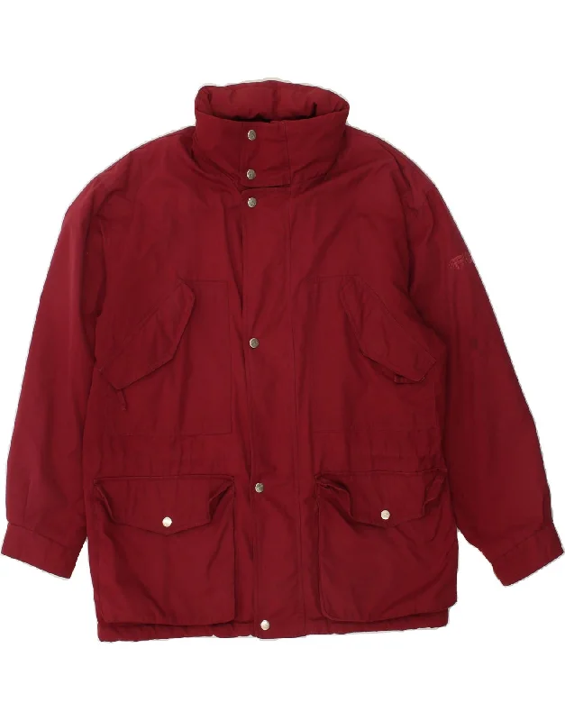 Men's Coats for TravelFILA Mens Hooded Windbreaker Jacket IT 50 Large Red Polyester