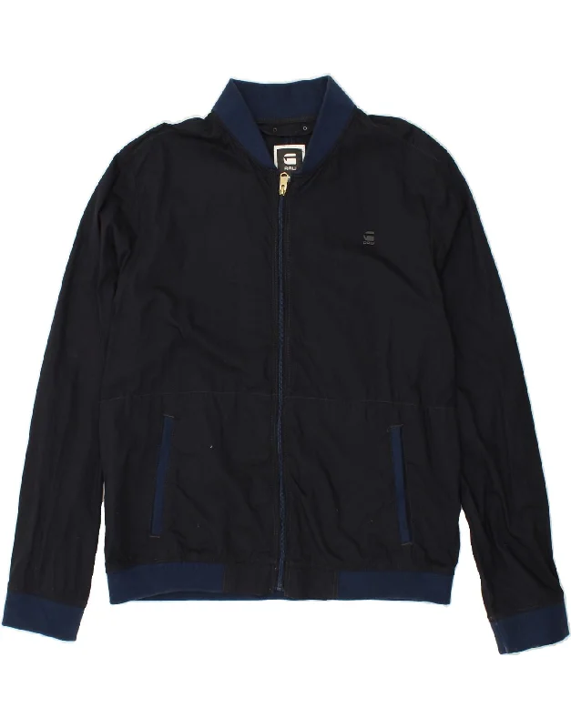 Men's Coats for City WearG-STAR Mens Bomber Jacket UK 44 2XL Navy Blue Cotton
