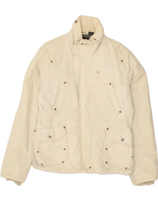 Men's Coats with HoodsG-STAR Mens Utility Jacket UK 40 Large Beige Polyamide