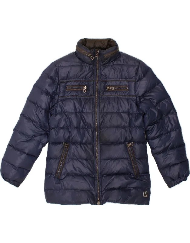 Men's Coats with Relaxed FitsGUESS BY MARCIANO Mens Hooded Padded Jacket UK 38 Medium Navy Blue